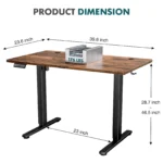 JHK  Ergonomic Electric Standing Desk Height Adjustable Computer Desk Large Work PC Table Home Office Writing Gaming Desks