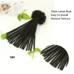 0.2/0.4/0.6/0.8/1cm Width Dread Locks Extension Human Hair Full Handmade 100% Human Hair Loc Dreadlock Extensions for Men Women - Image 2