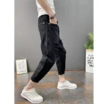 Korean Ankle-Length Distressed Jeans