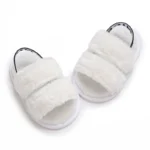 Fashion Letter print style Cute Soft Sole baby sandals Plush Slippers Suitable For newborn baby girl boy
