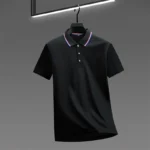 Men's Casual Solid Color Short Sleeve Polo Shirt 2025 Summer Fashionable Comfortable Versatile Top for Men - Image 9