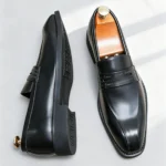 Men's Formal Leather Shoes British Style Oxford Slip On Loafers Breathable Non-Slip Business Dress Wedding Office Daily Commute - Image 5