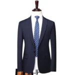 S-8XL Blazer New Men's Fashion Business Solid Color British Style Professional Work Groom Wedding Dress Best Man Blazer Jacket - Image 10