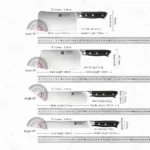 XINZUO Premium Modern 1-8PCS Din 1.4116 Stainless Steel Chef, Santoku, Utility & Paring Knife Set with Black Ebony Handles