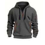 New Men’s Zip-Up Color Block Hoodie with Casual Stylish