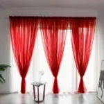 100x200cm 1PC Solid Color Sheer Curtain For Living Room Window String Curtains Bedroom Drape Panel Tulle Treatments