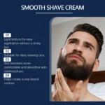 Men's Smooth Shaving Cream, Suitable for Daily Use, Refreshing Non-Sticky Texture, Lightweight Care Cream - Image 4