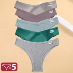 5PCS/Set Cotton Lingerie Panties Sexy Underwear Women Briefs Tangas Female Underpants Pantys Thong Panties Bikini Solid 13 Color - Image 8