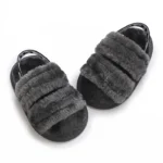 Fashion Letter print style Cute Soft Sole baby sandals Plush Slippers Suitable For newborn baby girl boy
