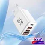 65W USB C Charger with LED Display QC3.0