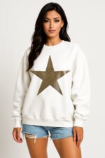 White Sweater with Gold Star - Image 2
