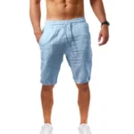 Cotton Linen Harem Pants Men Solid Elastic Waist Streetwear Joggers 2022 New Baggy Drop-crotch Pants Casual Trousers Men Running - Image 13
