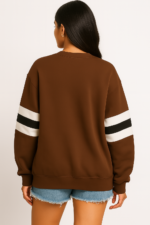 Sweatshirt with Sleeve Stripes - Image 4