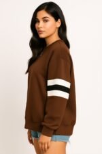 Sweatshirt with Sleeve Stripes - Image 3