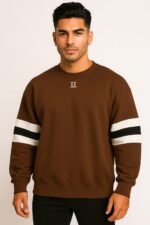 Sweatshirt with Sleeve Stripes - Image 2