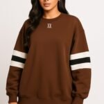 Sweatshirt with Sleeve Stripes