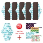 Menstrual Pads Reusable Washable Mama Menstrual Pad Charcoal Bamboo Print Cloth Feminine Hygiene Panty Liner 4PACK,7PACK,10PACK - Image 22