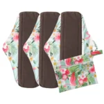 Menstrual Pads Reusable Washable Mama Menstrual Pad Charcoal Bamboo Print Cloth Feminine Hygiene Panty Liner 4PACK,7PACK,10PACK - Image 23