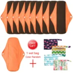 Menstrual Pads Reusable Washable Mama Menstrual Pad Charcoal Bamboo Print Cloth Feminine Hygiene Panty Liner 4PACK,7PACK,10PACK - Image 13