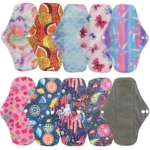 Menstrual Pads Reusable Washable Mama Menstrual Pad Charcoal Bamboo Print Cloth Feminine Hygiene Panty Liner 4PACK,7PACK,10PACK - Image 5