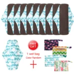Menstrual Pads Reusable Washable Mama Menstrual Pad Charcoal Bamboo Print Cloth Feminine Hygiene Panty Liner 4PACK,7PACK,10PACK - Image 14