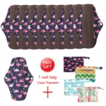 Menstrual Pads Reusable Washable Mama Menstrual Pad Charcoal Bamboo Print Cloth Feminine Hygiene Panty Liner 4PACK,7PACK,10PACK - Image 18