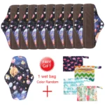 Menstrual Pads Reusable Washable Mama Menstrual Pad Charcoal Bamboo Print Cloth Feminine Hygiene Panty Liner 4PACK,7PACK,10PACK - Image 17