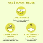 women reusable menstrual pads for monthly night use heavy flow organic bamboo cloth washable sanitary napkins towels large size - Image 6
