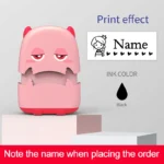 Custom Name Stamp for Kindergarten Hot Sale, Waterproof Reusable Children's Seal with Black Ink - Student Toddler Gift - Image 8