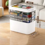 White Portable Medicine Storage Box, Medicine Cabinet with Drawers and Doors – Heavy-Duty Plastic Pill Organizer, Sewing Supplies, Stationery, Bathroom Cosmetics, Multi-Purpose Storage Box, Suitable for Home, Travel, Dormitory, Under-Bed or Basement Storage, Medicine Box and Organizer