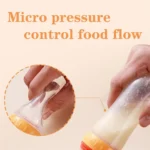 Safe Useful Silicone Baby Bottle With Spoon Food Supplement Rice Cereal Bottles Squeeze Spoon Milk Feeding Bottle Cup - Image 4