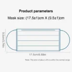 50Pcs 3-layer Mask Face Masks Melt Blown Cloth Disposable Safety Anti-Dust Protective Masks Blue Adults Non-wove Masque - Image 6
