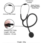 JUSTLANG Professional Stethoscope Clinical Heart Lung Blood Pressure Chest Cardiology Medical Estetoscopio for Doctor Nurse - Image 3
