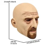 2025 Silicone Mask Halloween New Breathable Bald Mustache Old Man Headgear Cosplay Props Photography Accessories Halloween Masks