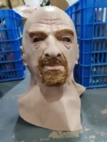 2025 Silicone Mask Halloween New Breathable Bald Mustache Old Man Headgear Cosplay Props Photography Accessories Halloween Masks