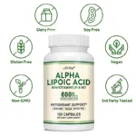 Alpha Lipoic Acid Capsules - Promotes Nervous System Health, Blood Circulation, Cardiovascular Support, Brain Health - Image 6