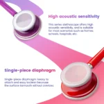 Stethoscope Double Diaphragm Frequency Professional Medical Double Head For Doctor Health Care - Image 3
