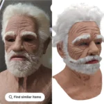 2025 New Male Halloween Masks Of Terror Full Head Face Realistic Silicone Grandpa Wrinkle Real Elderly Mask Party Cosplay Props - Image 2