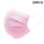 50Pcs 3-layer Mask Face Masks Melt Blown Cloth Disposable Safety Anti-Dust Protective Masks Blue Adults Non-wove Masque - Image 8