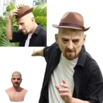 2025 Silicone Mask Halloween New Breathable Bald Mustache Old Man Headgear Cosplay Props Photography Accessories Halloween Masks