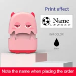Custom Name Stamp for Kindergarten Hot Sale, Waterproof Reusable Children's Seal with Black Ink - Student Toddler Gift - Image 15