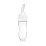 Safe Useful Silicone Baby Bottle With Spoon Food Supplement Rice Cereal Bottles Squeeze Spoon Milk Feeding Bottle Cup - Image 8