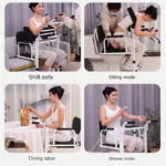 Patient Lift Transfer Chair,100KG Capacity Mobile Hoist for Elderly Disabled,MultiFunction as Bathing Commode Shower ToiletChair - Image 2