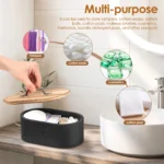 Bathroom Storage Box Oval Wood Feminine Product Organizer with Lid Minimalist Tampon Storage Container Toilet Accessories Box - Image 5
