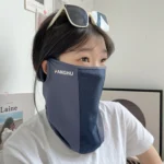 1Pc UPF50+ UV Protection Ice Silk Mask for Women Summer Cycling Hiking Breathable Traceless Thin Sunscreen Face Cover Balaclava - Image 9