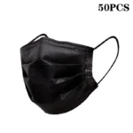50Pcs 3-layer Mask Face Masks Melt Blown Cloth Disposable Safety Anti-Dust Protective Masks Blue Adults Non-wove Masque - Image 7
