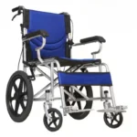Foldable Wheelchair Lightweight Travel Mobility Chair Portable Transport Chair Breathable Seat Anti Bedsore Brake for Elderly