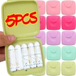 Creative Portable Women Tampons Storage Box Holder Tool Travel Outdoor Set Supplies Plastic Cosmetic Cotton Jewelry Storage Box