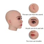 Ultra-realistic silicone mask headpiece for men to transform into women suitable for role-playing, masquerade balls, and cross-d - Image 3