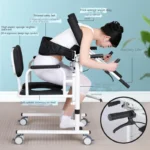 Patient Lift Transfer Chair,100KG Capacity Mobile Hoist for Elderly Disabled,MultiFunction as Bathing Commode Shower ToiletChair - Image 3